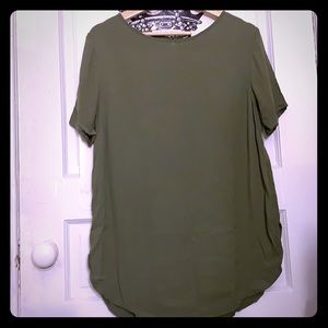 H&M green top with keyhole back
